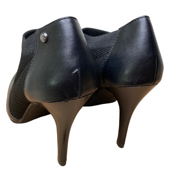 SIMPLY VERA VERA WANG “Warsaw” Black Leather High Heel Boots/Booties, 7.5M - Picture 9 of 10